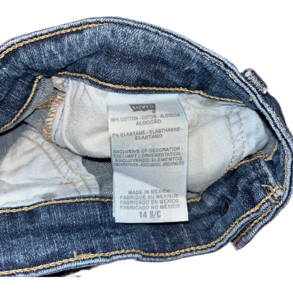 Levi’s Original Mid Rise Skinny Going Out Dark Wash Jeans Super Comfortable 14 - Picture 6 of 8